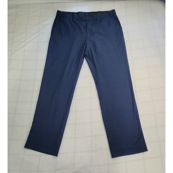MICHAEL KORS Size 40x30 Mens Navy Blue STRETCH Business Casual Pants Slacks Ca14 - Picture 1 of 6